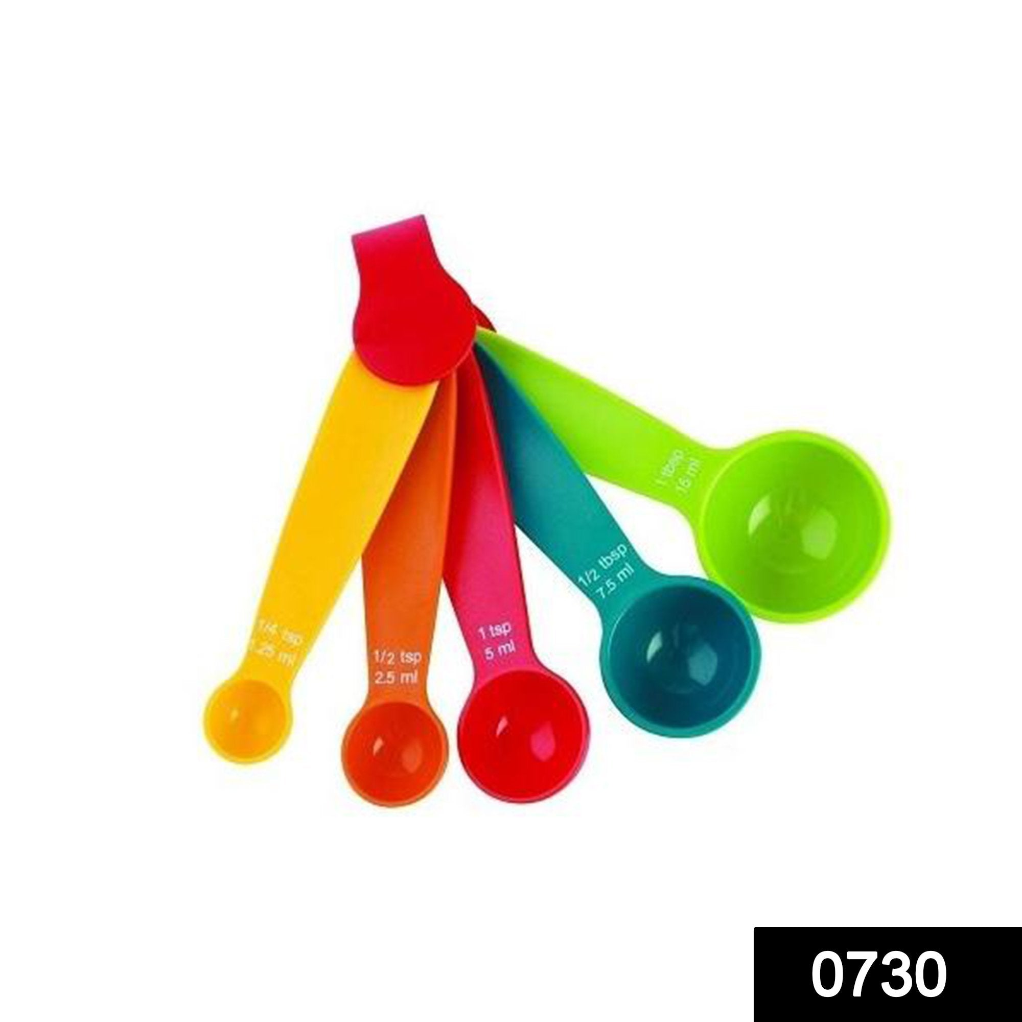 0730 Plastic Measuring Spoons - Set of 5 - SkyShopy 0730 Plastic Measuring Spoons - Set of 5 - SkyShopy